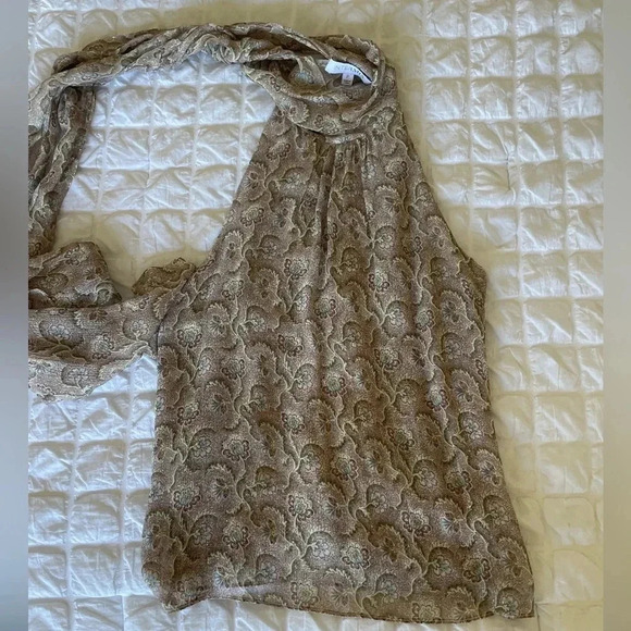 Intermix ines neck scarf silk blouse - Picture 1 of 7